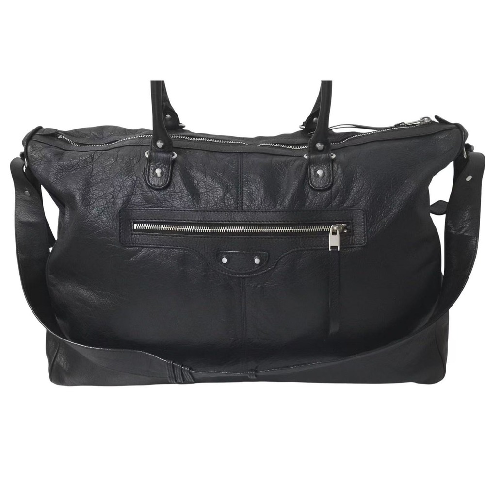 BALENCIAGA Classic Weekender Bag Black Lambskin - Picture 2 of 9